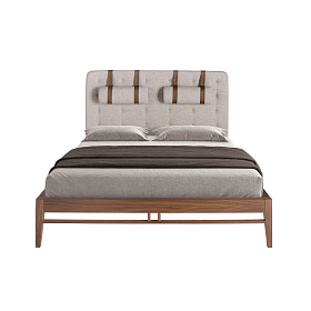 Кровать 7179/CP1709-B-160 серая тканевая тафтинговая 160 х 200