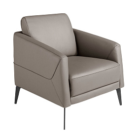 Кресло 5134/KF-A051-M9019 темно-серое кожаное