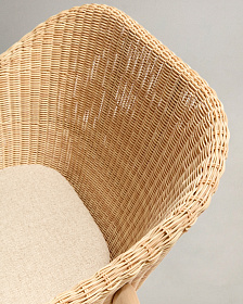 Стул Galea из тикового дерева и синтетического ротанга