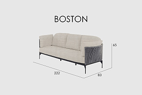 Диван трехместный Boston LIGHT GREY