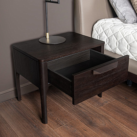 Прикроватная тумбочка RONDA темный орех V36W1