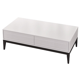 Журнальный столик MARBELLA шпон ореха W, матовый серо-бежевый лак