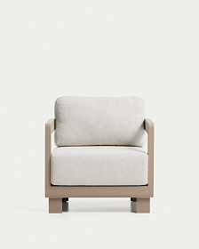 Уличное кресло Nerano из алюминия цвета таупе