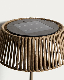 Уличный торшер Aldet на солнечных батареях бежевый, диаметр 46 см