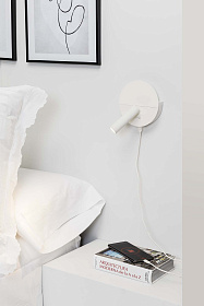 DUAS Бра с ридером белый USB C LED 3W 2700K