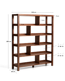 Стеллаж Norani из массива акации, 150 x 185 см