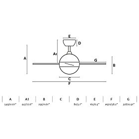 Белый потолочный вентилятор с освещением Hvar 24W