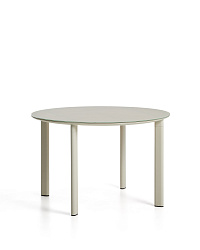 Уличный стол Erice из алюминия и закаленного стекла цвета экрю, 120 см