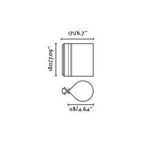 CATA Настенный светильник 180 орех SMD LED 2,5W 2200K