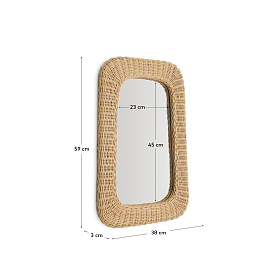 Зеркало из ротанга Zilna 38 x 59 см