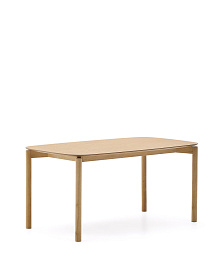 Стол Indara из шпона и каучукового дерева с натуральной отделкой 160 х 90