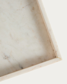 Поднос Serela из белого мрамора 35 x 35 см