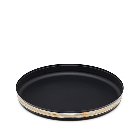 Shai Поднос из нержавеющей стали и ротанга 33 см