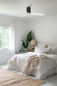 Потолочный вентилятор Mini Tube Fan LED черный/прозрачный 128 см