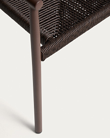 Уличный стул Livadia из коричневого алюминия и веревки
