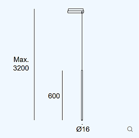 Подвес Tubs Modular Pendant Single 600mm 00-A090-05-M1
