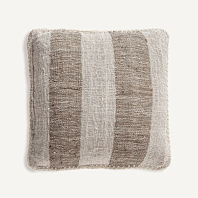 Подушка декоративная Clancy 50x50 коричневая в полоску