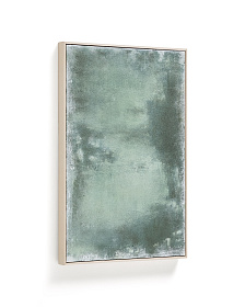 Абстрактная картина Selnar зеленая 60 x 90 см