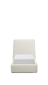 Кровать Martina со съемным чехлом из шенилла цвета экрю 90 x 200