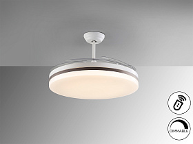 Vento Вентилятор потолочный со светодиодом белый/бронзовый  D80/150 DIM