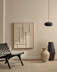 Pria белая ваза из папье-маше, 51 см