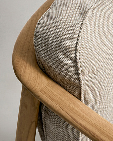 Уличный 2-х местный диван Elunda из тикового дерева и бежевой веревки