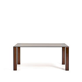 Стол Adularia из коричневого закаленного стекла 160 x 90 см