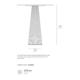 Высокий стол Gatsby ø35x105cm s50 (столешница 79)