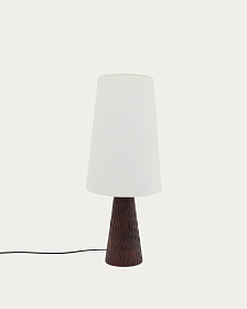 Настольная лампа Amire из дерева в темной отделке