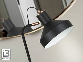 Irias Настольная лампа 1L черный-медный