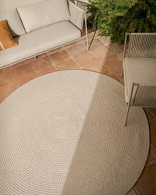 Ковер Despas из синтетического волокна цвета экрю Ø150см