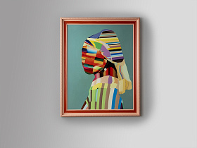 Joven con perla POP Картина 84X104