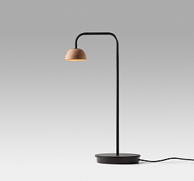 Настольная лампа Abisal s corto Mini black RAL 9005 с плафоном из терракоты