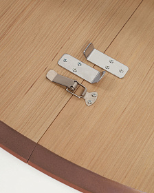 Oqui Раздвижной стол из шпона дуба и массива дерева 90 (170) x 90 см