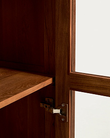 Витрина Norani из массива акации с отделкой шпоном акации, 110 x 185 см