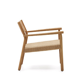 Yalia Кресло из массива дуба с натуральной отделкой и сиденьем из 100% веревки
