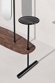 Вешалка Arco графитовый металл/орех