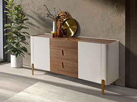 Сервант 3274 из ореха и бежевого дерева