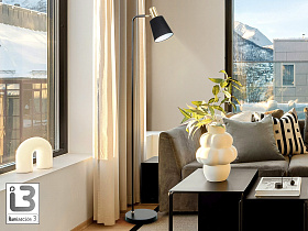 Gisela Торшер 1L черный-латунный