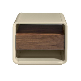Прикроватная тумбочка 7134/MB2202NS из ореха и лакированного МДФ