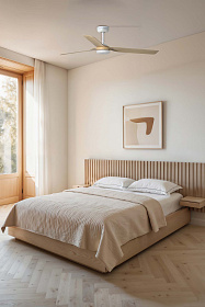 Потолочный вентилятор Punt белый/светлое дерево