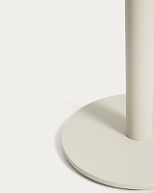 Уличный столик Asinara из алюминия цвета таупе, диаметр 40 см