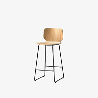 Полубарный стул Nim с салазками (деревянный корпус)