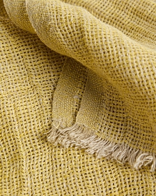 Плед Aderin желтый льняной 130 x 170 см