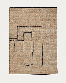 Ковер Velira из джута с графическим рисунком 200 x 300 см