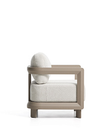 Уличное кресло Nerano из алюминия цвета таупе