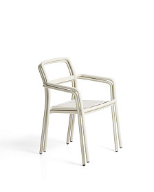 Уличный стул Linosa из бежевого алюминия с бежевой подушкой