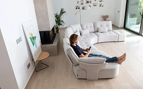 Модульный диван Arianne Plus U1 + S1 + 2M + R + PT, ножки черный пластик 3/6 см