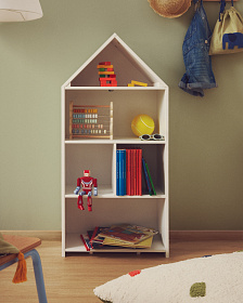Детский стеллаж Celeste из МДФ белый 50 x 105 см
