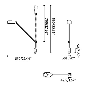 Настольная лампа Inviting PINZA черная 6W 2700K-4800K